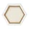 12" x 12" White Hexagon Cotton Duck Canvas by Craft Smart™